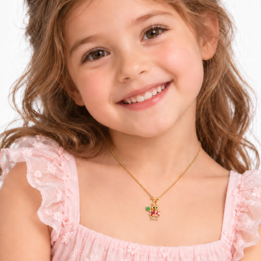 Smiling Ladybug Gold  & Diamond Necklace