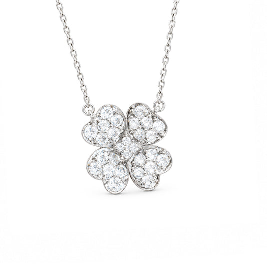 Floral Diamond & white gold Necklace