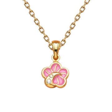 Floral Shape Necklace with diamonds