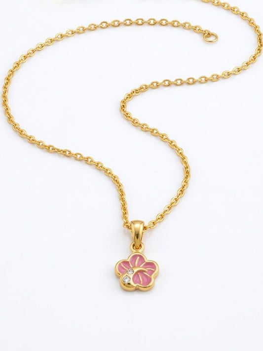 Floral Shape Necklace with diamonds