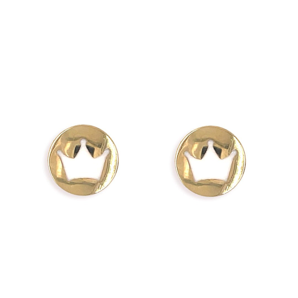 A Crown Stud Earrings - Baby FitaihiA Crown Stud Earrings