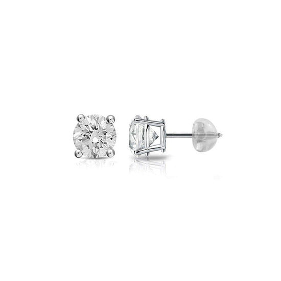 Baby Solitaire Diamond Earrings - Baby FitaihiBaby Solitaire Diamond Earrings