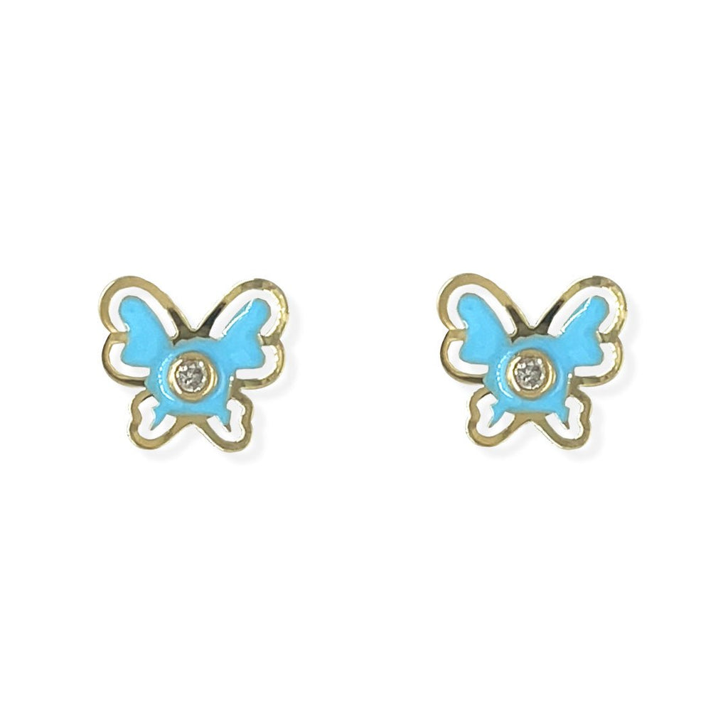 Butterfly Enamel Earrings - Baby FitaihiButterfly Enamel Earrings