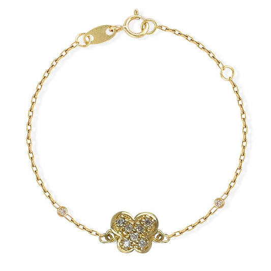 Butterfly Gold & Diamond Bracelet - Baby FitaihiButterfly Gold & Diamond Bracelet