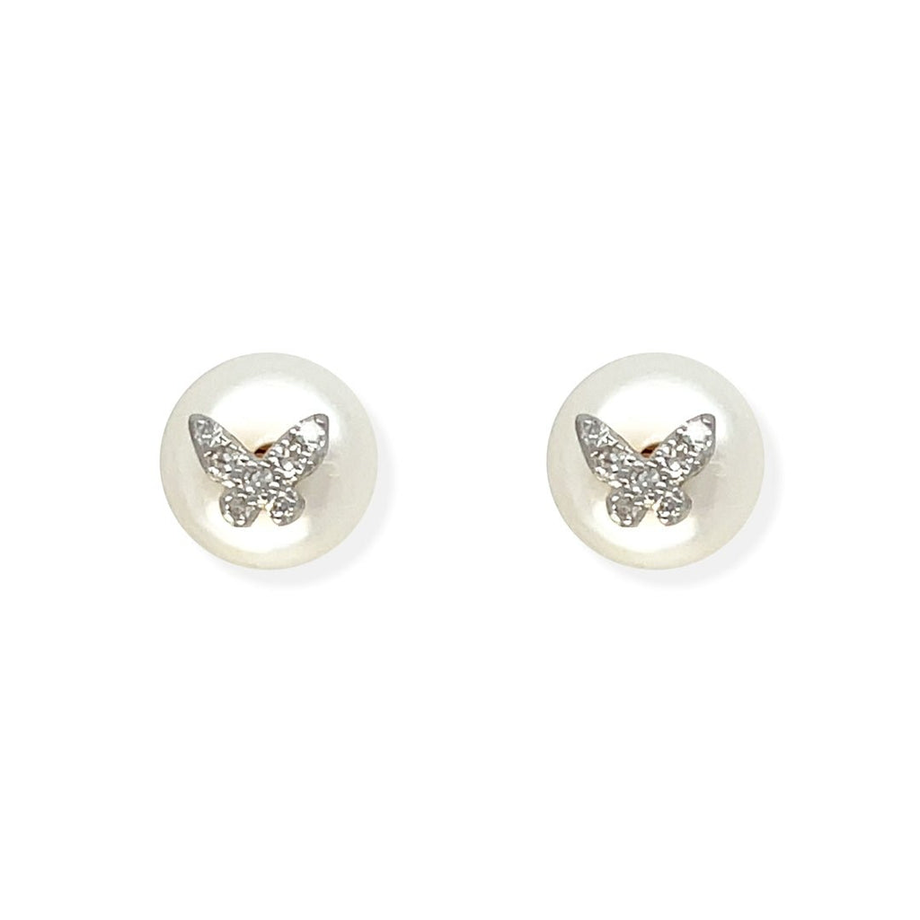 Butterfly Pearls Earrings - Baby FitaihiButterfly Pearls Earrings