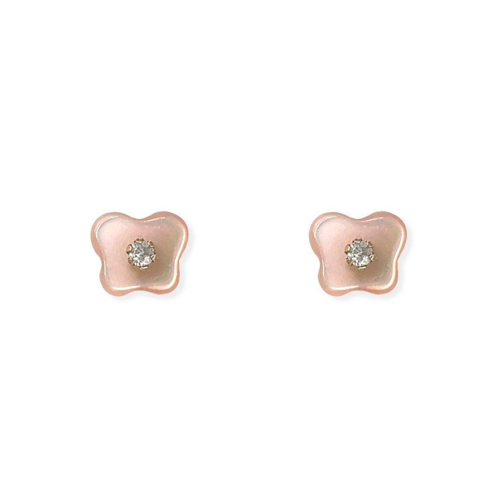 Butterfly Shape Gold and Diamond Earring - Baby FitaihiButterfly Shape Gold and Diamond Earring