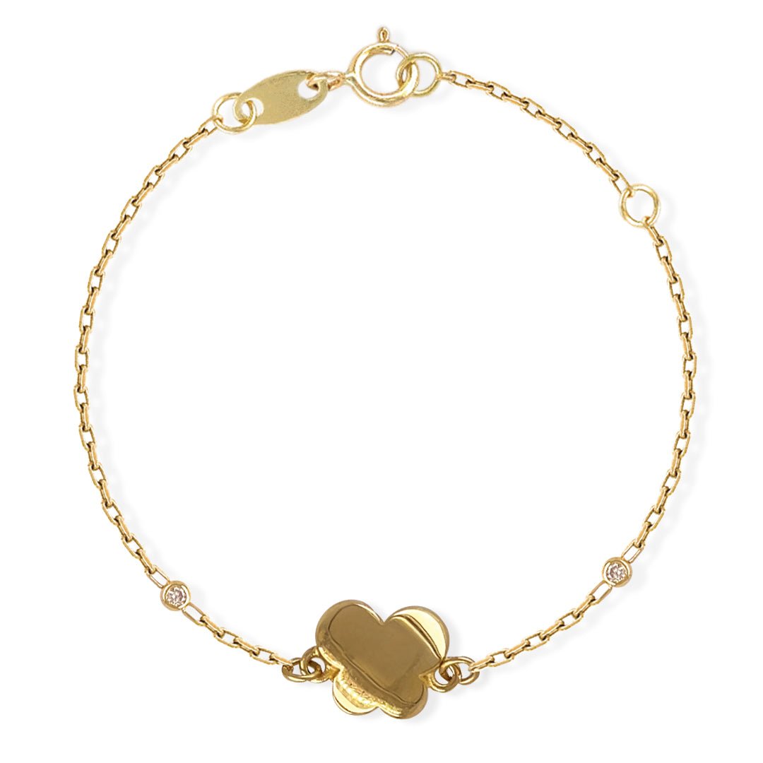 Butterfly Shape Gold & Diamond Bracelet - Baby FitaihiButterfly Shape Gold & Diamond Bracelet