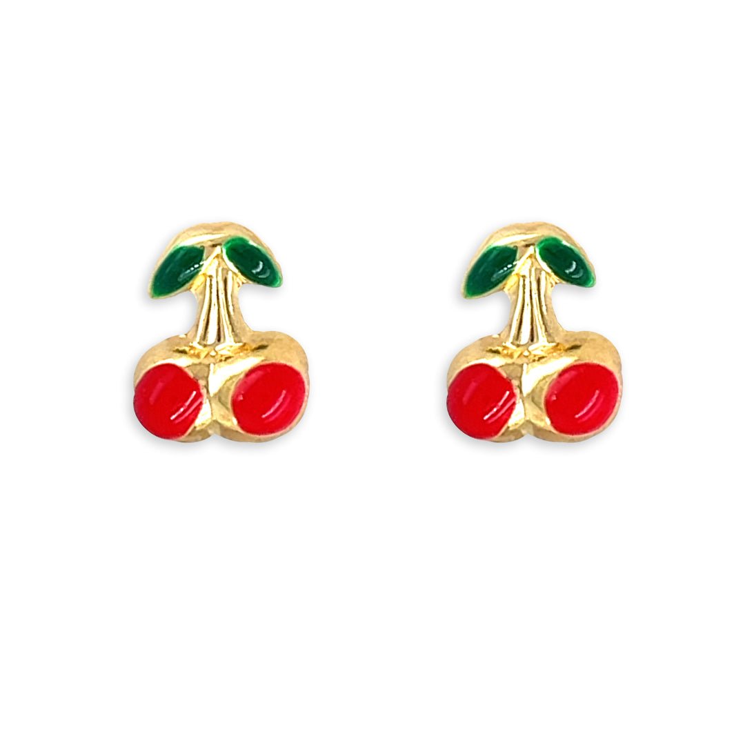 Cherry Gold Earrings - Baby FitaihiCherry Gold Earrings