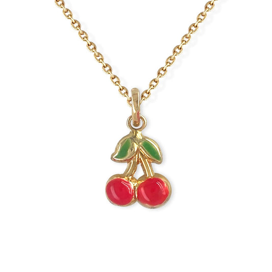 Cherry Gold Necklace - Baby FitaihiCherry Gold Necklace