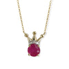 Crown Shape Ruby and Gold & Diamond Necklace - Baby FitaihiCrown Shape Ruby and Gold & Diamond Necklace