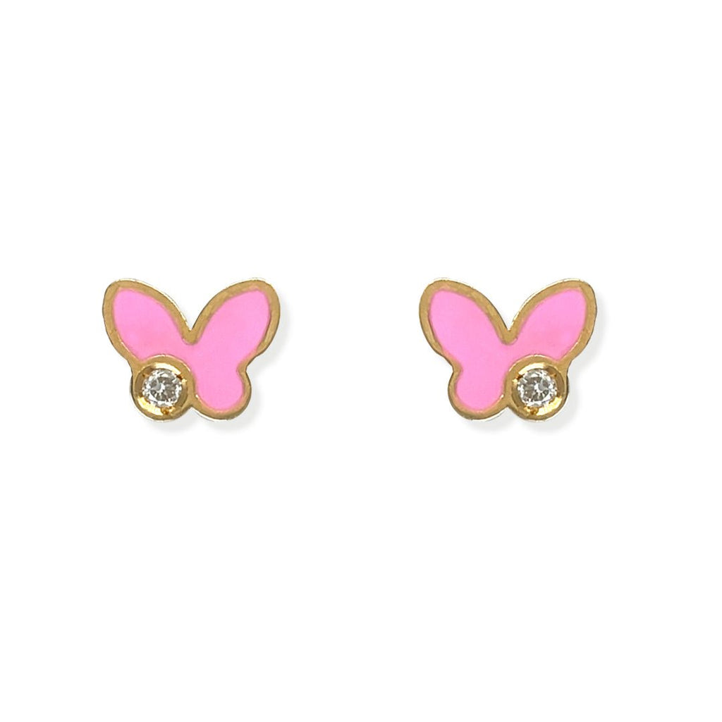 Diamond Butterfly Earrings - Baby FitaihiDiamond Butterfly Earrings