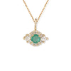 Diamond & Emerald Eye Necklace - Baby FitaihiDiamond & Emerald Eye Necklace