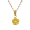 Diamond Floral Necklace- White