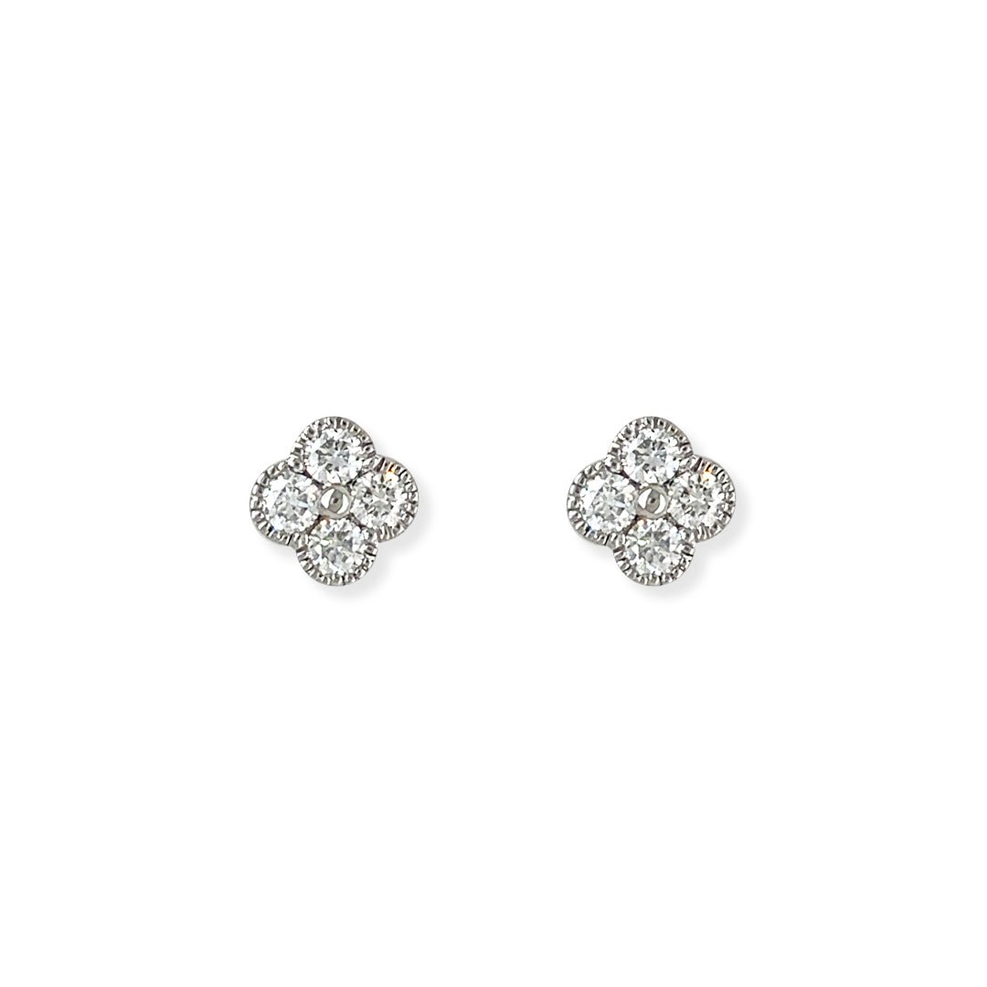 Diamond Flower Earrings - Baby FitaihiDiamond Flower Earrings