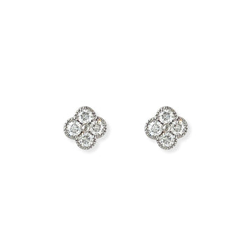 Diamond Flower Earrings - Baby FitaihiDiamond Flower Earrings
