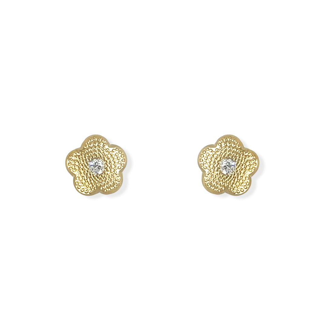 Diamond Flower Earrings - Baby FitaihiDiamond Flower Earrings