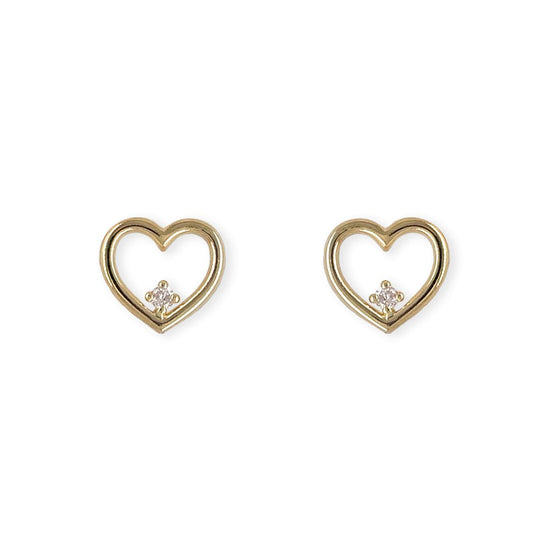 Diamond Heart Earring - Baby FitaihiDiamond Heart Earring