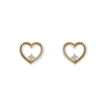 Diamond Heart Earring - Baby FitaihiDiamond Heart Earring