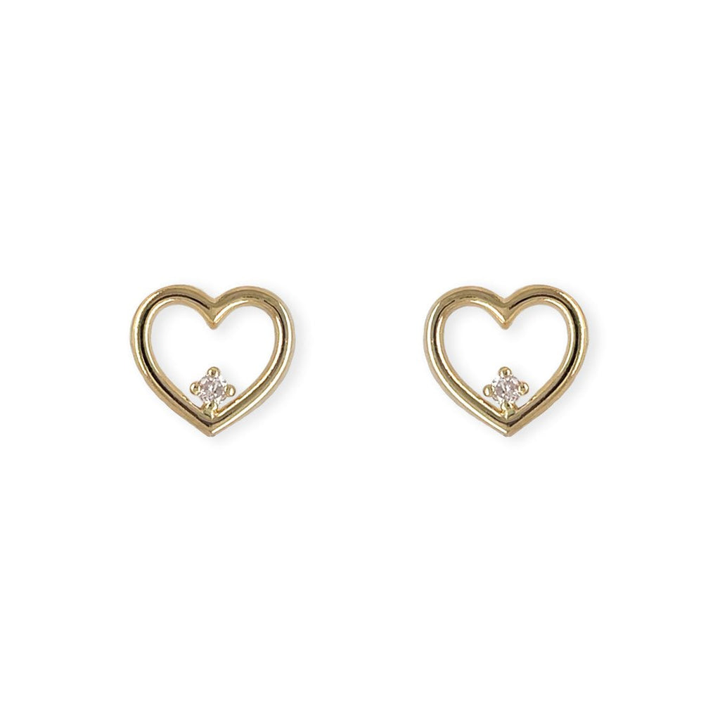 Diamond Heart Earring - Baby FitaihiDiamond Heart Earring