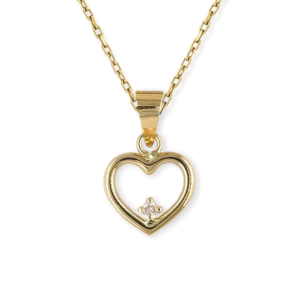 Diamond Heart Necklace - Baby FitaihiDiamond Heart Necklace