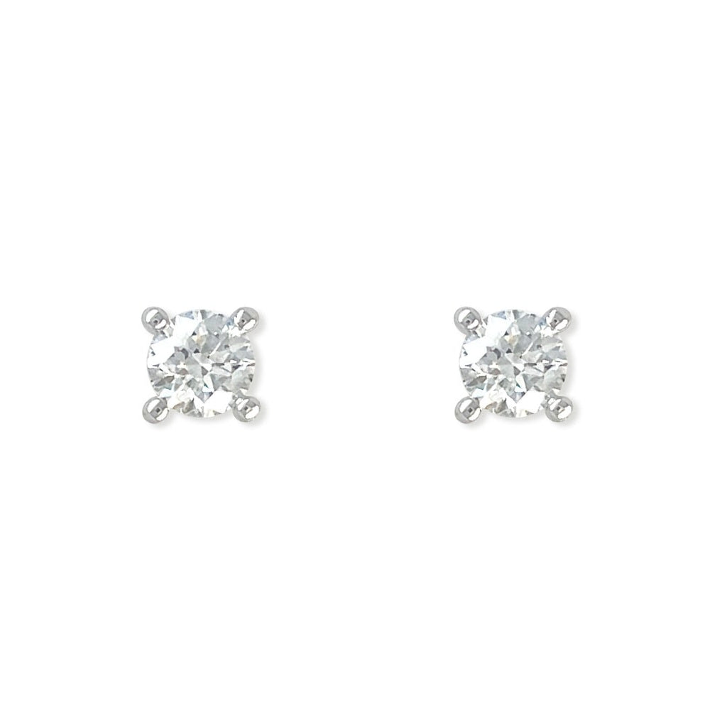 Diamond Solitaire Earrings - Baby FitaihiDiamond Solitaire Earrings