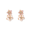 Double Floral Earrings (Coral Pink) - Baby FitaihiDouble Floral Earrings (Coral Pink)