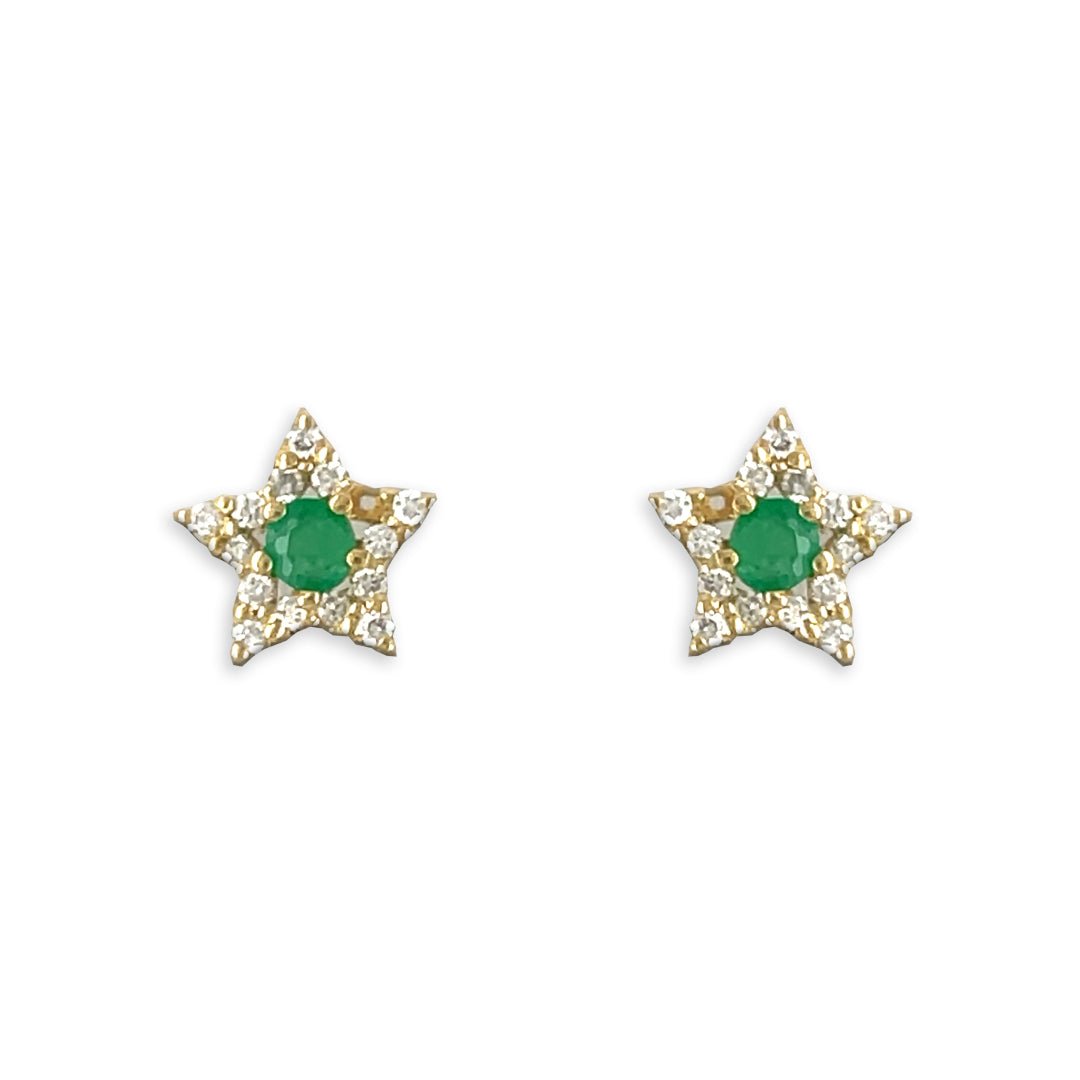 Emerald Star Earrings - Baby FitaihiEmerald Star Earrings