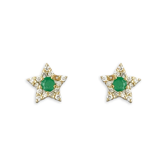 Emerald Star Earrings - Baby FitaihiEmerald Star Earrings