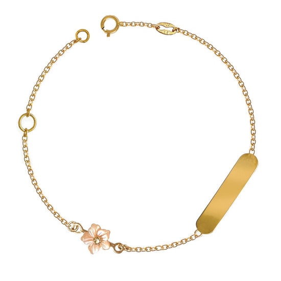 Floral Gold & Diamond Bracelet - Baby FitaihiFloral Gold & Diamond Bracelet