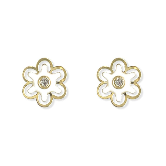 Flower Enamel Earrings - Baby FitaihiFlower Enamel Earrings