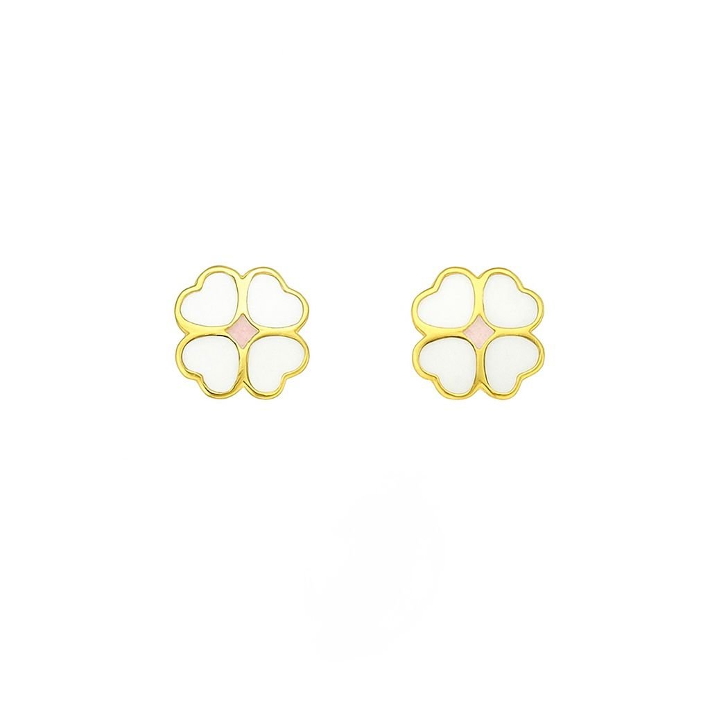 Flower shape Gold Earrings - Baby FitaihiFlower shape Gold Earrings