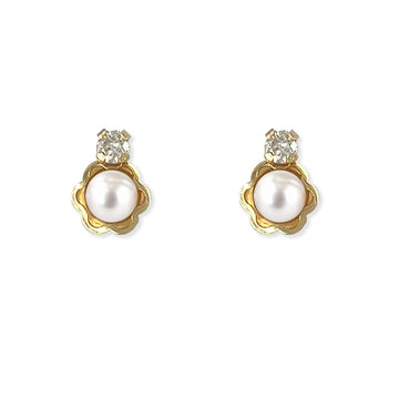 Flower shape Pearl Earrings - Baby FitaihiFlower shape Pearl Earrings