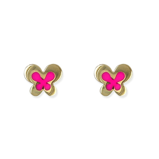 Fuschia Butterfly Earrings - Baby FitaihiFuschia Butterfly Earrings