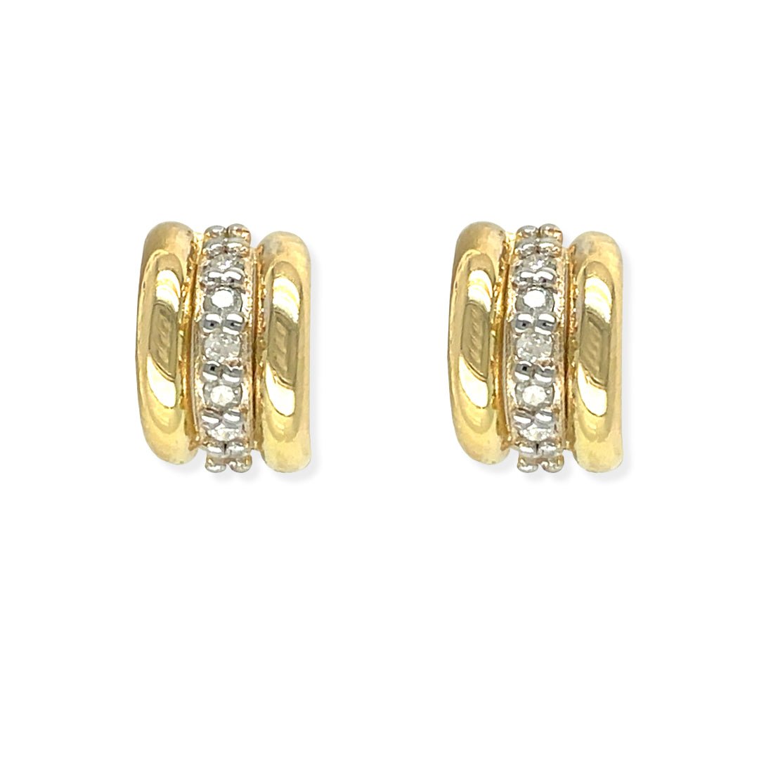 Gold and Diamond Earring - Baby FitaihiGold and Diamond Earring