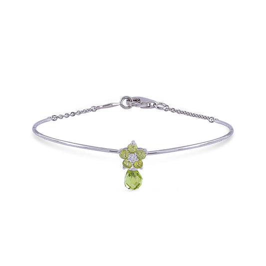 Green Sapphire Rose Bracelet - Baby FitaihiGreen Sapphire Rose Bracelet