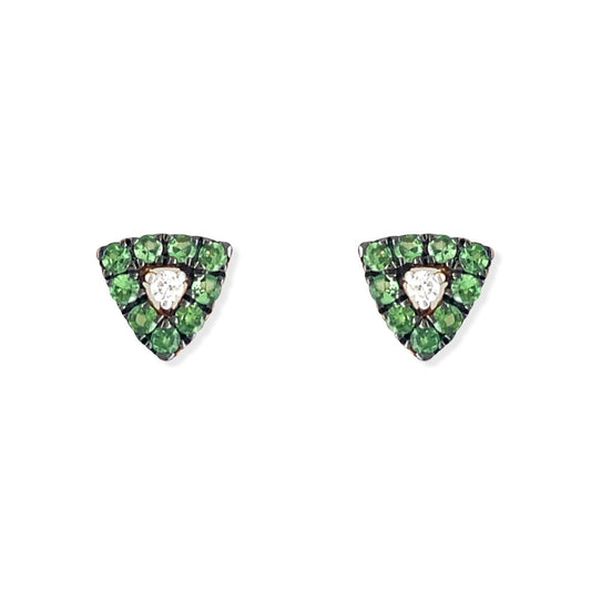 Green - Stoned earrings - Baby FitaihiGreen - Stoned earrings