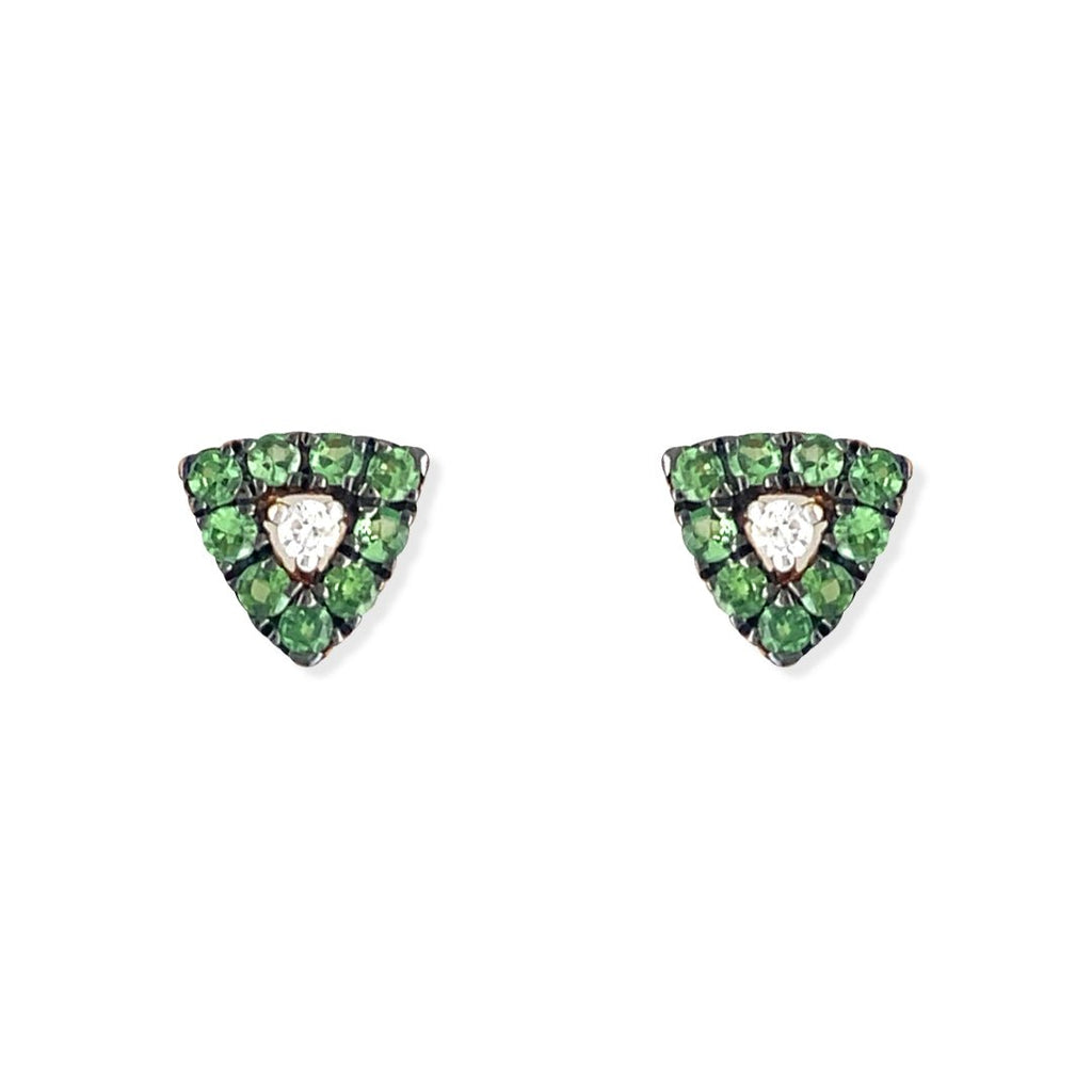 Green - Stoned earrings - Baby FitaihiGreen - Stoned earrings