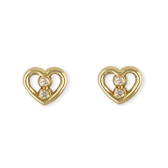 Heart Diamond Earring - Baby FitaihiHeart Diamond Earring