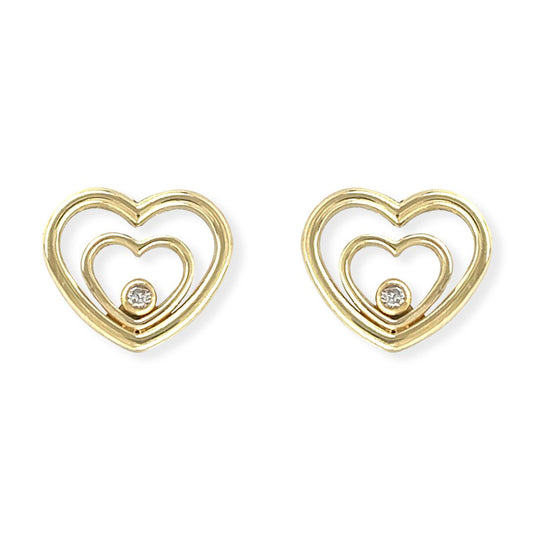 Heart Shape Gold and Diamond Jewelry Set - Baby FitaihiHeart Shape Gold and Diamond Jewelry Set