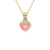 Heart Shape Gold and Diamond Necklace - Baby FitaihiHeart Shape Gold and Diamond Necklace