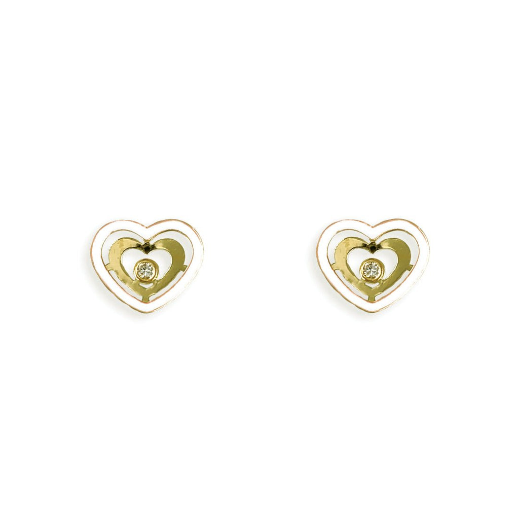 Heart Shape Gold and Diamond Set - Baby FitaihiHeart Shape Gold and Diamond Set