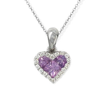 Heart Shape Gold & Diamond Necklace - Baby FitaihiHeart Shape Gold & Diamond Necklace