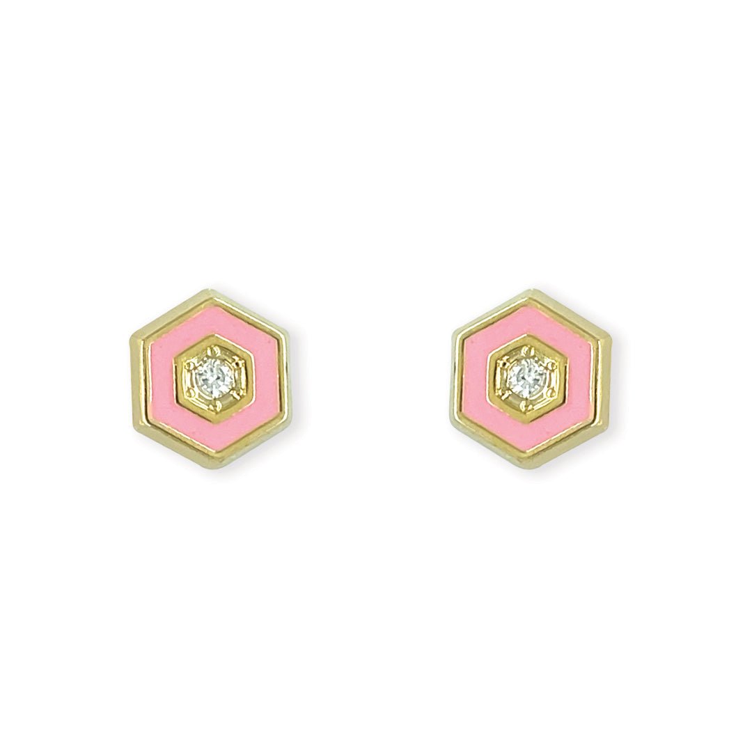 Hexagon Earrings - Baby FitaihiHexagon Earrings