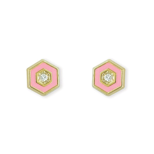 Hexagon Earrings - Baby FitaihiHexagon Earrings