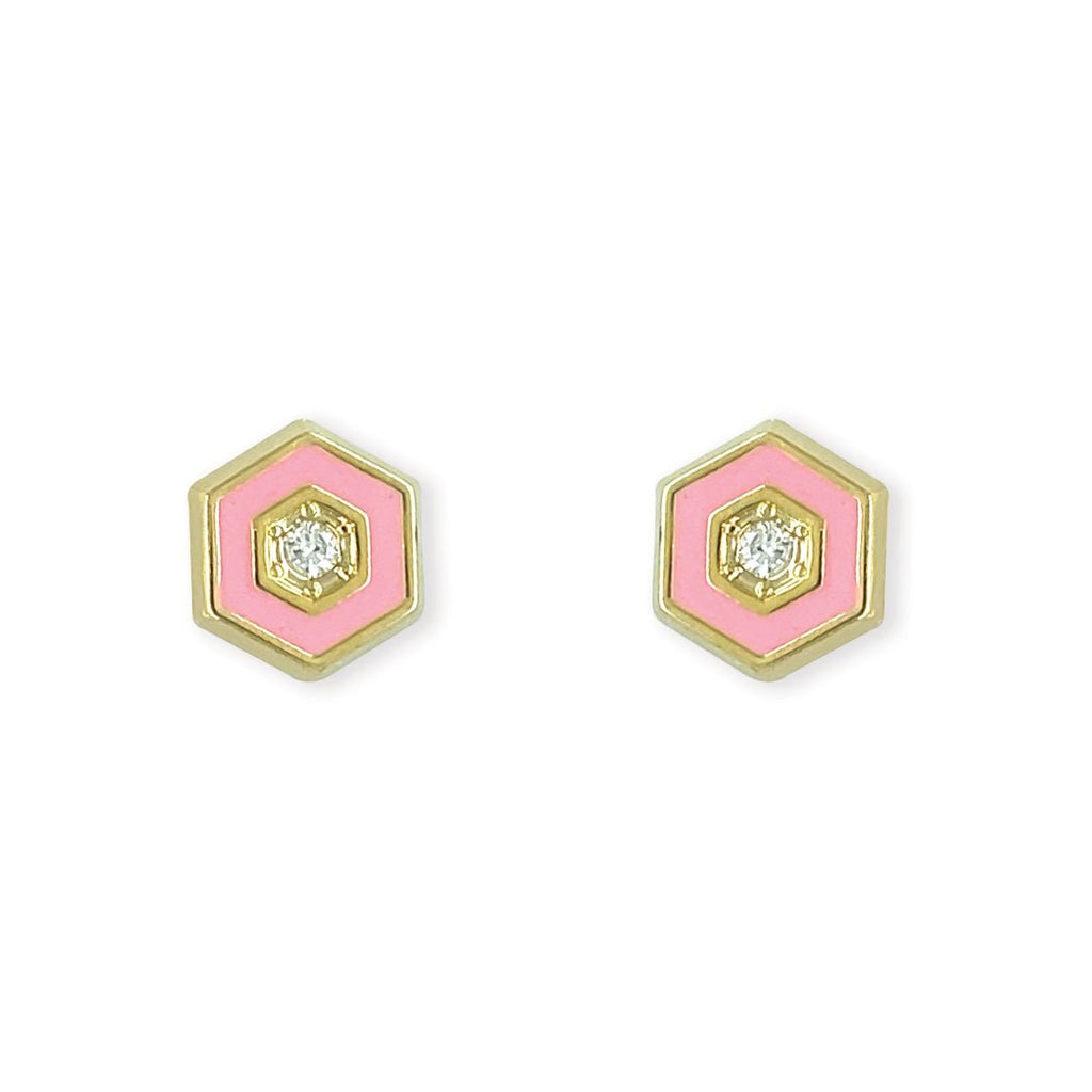 Hexagon Earrings - Baby FitaihiHexagon Earrings
