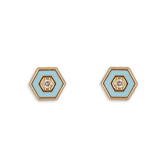 Hexagon Earrings - Baby FitaihiHexagon Earrings