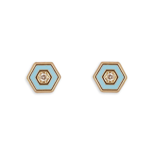 Hexagon Earrings - Baby FitaihiHexagon Earrings