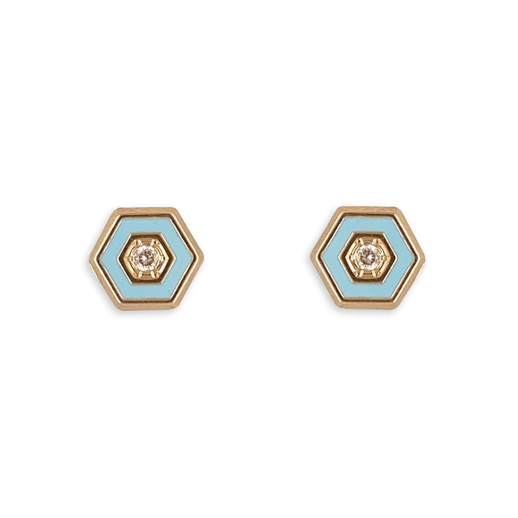 Hexagon Earrings - Baby FitaihiHexagon Earrings