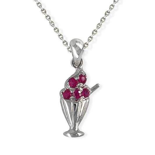 Ice Cream Shape Gold Necklace - Baby FitaihiIce Cream Shape Gold Necklace