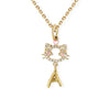 "Maya The Kitten" Necklace With The Letter "A" - Baby Fitaihi"Maya The Kitten" Necklace With The Letter "A"